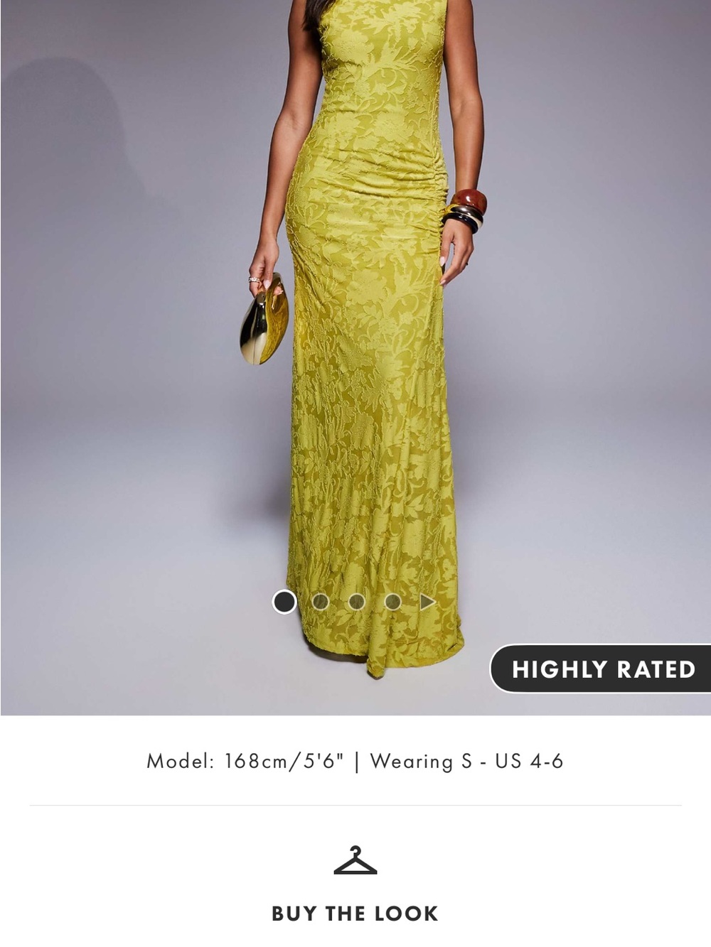 ASOS Formal Dress in Chartreuse